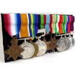 1915 Star Trio (1562 Pte R Ratcliffe E.Lan Regt on Star) (240139 on Pair). India General Service