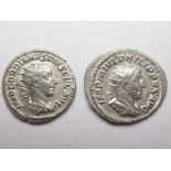 Gordian III silver antoninianus, Rome Mint 243-244 A.D., reverse reads:- VICTORIA AETERNA, Sear III,