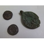 Antoninus Pius silver denarius, Rome Mint 159-160 A.D., reverse:- Pax, Sear 4049, with a ditto but