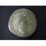 Antoninus Pius sestertius, Rome Mint 146 A.D., reverse:- Antoninus dressed in military attire