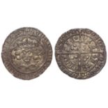 Henry VI, First Reign [1422-1461] silver groat, Calais Mint, Rosette-mascle Issue [1430-1431] mm.