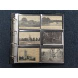 Album containing a diverse collection of UK postcards. Essex, Surrey, London and Suffolk