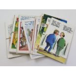 Comic, mixed selection saucy postcards, wide range of artists and publishers, many double