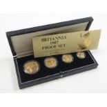 Britannia Four coin set 1987 (£100, £50, £25 & £10) Proof FDC boxed as issued