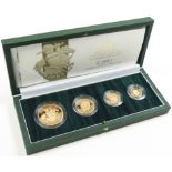 Four coin set 2005 (£5, £2, Sovereign & Half Sovereign). FDC boxed as issued