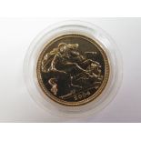 Half Sovereign 2004 BU in a hard plastic case