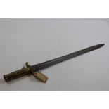 Bayonet: A good and original 1848 pattern Brunswick rifle bayonet. Blade marked 'ENFIELD' & 'V.R.'