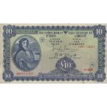 Ireland, Central Bank of £10 (13/11/1943) GF, couple of foxing marks