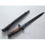 Bayonet: A good India Pattern MKII short SMLE bayonet. Unfullered blade 12". Ricasso marked 'N.W.R'.