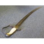 1796 Pattern Volunteer Cavalry Officers sword with brass hilt and ivory grip