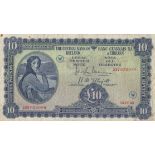 Ireland, Central Bank of £10 (13/11/1943) GF, small tear centre right and couple of foxing marks