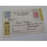 Boer War postal history sent to President Paul Kruger Kronstadt Transvaal, postcard view of