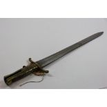 Bayonet: A good and original 1837 Pattern Brunswick bayonet. Ricasso marked 'GR' and 'Enfield'.