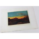 Print by D Y Cameron entiled "The Hills of Chon"