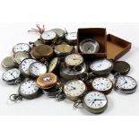 Collection of twenty six assorted base metal pocket watches
