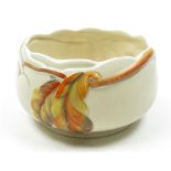 Clarice Cliff Chestnut pattern fruit bowl from the bizarre range, no cracks or chips