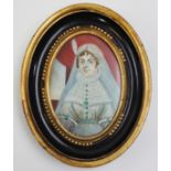 Extremely fine period portrait miniature after Sam Cooper. Script to the reverse reads B1609 D