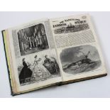 The Illustated London News, January to July 1863, HB but stained and damaged, contents generally