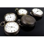 Five Silver open face pocket watches, (AF)