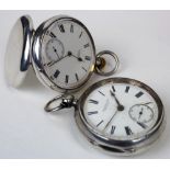 Two Silver open face pocket watches, E Lloyd & Son, hallmarked London 1896 & another by Russels of