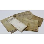 Selection of 17th and 18th century indentures on vellum