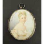 Regency period miniature on Ivory of Cesarine Vincent dated 1815 from the collection of Maurice