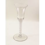 Glass - Baluster 18th century Air Twist - large Wine Glass (chip in bowl)