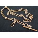 9ct Gold "T" bar pocket watch chain.approx 38.2g