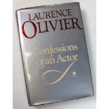 Book - Laurence Olivier - Confessions of an Actor, hand signed in ink by Olivier