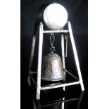 Chinese miniature silver Temple Bell, 38.7 gms, two maker marks to stand