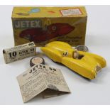 Jetex jet propelled racing car (yellow) in original box