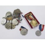 Collection of 20x School Attendance, Coronation & WW1 Peace Medals - Edward VII to GVI