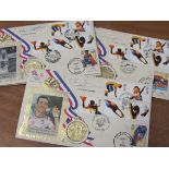Covers, 6x signed medallic Olympic Covers, 1996, Gold medallists, Greg Searle, David Wilkie,