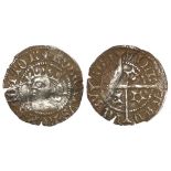 Robert II of Scotland silver penny, reverse reads:- VILLA.EDInBVRG followed by mark?, star on