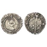 Henry VIII silver halfpenny, First Coinage [1509-1526], mm. Portculllis/ -, Spink 2334, slightly