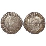 Elizabeth I silver shilling, Sixth Issue [1582-1600], mm. Tun [1592-1595], ELIZAB, Spink 2577,