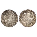 Henry VIII silver halfgroat, Second Coinage [1526-1544], mm. Cross Patonce [1526-1532], Canterbury