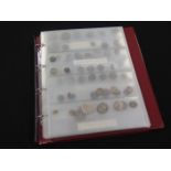 Coin album containing c.270 coins and cut-halves, Roman, English hammered, modern, jettons, etc.,