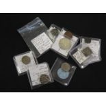 Coins of India in silver and bronze, all with tickets by Dr. Roger Vezin, average VF [10]