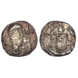 Anglo-Saxon silver sceat, Secondary Phase, c.710-c.760, Series K, Type 20, obverse:- Diademed bust