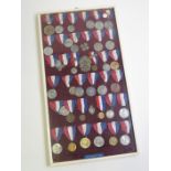 Large frame of various Coronation Medals (approx 36) Buyer collects