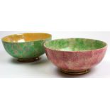 A pair of "Govancraft" of Glasgow Scottish Art Deco bowls decorated with a sponge technique and