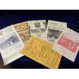 Football programmes, six 1950's Scottish programmes, Motherwell v Kilmarnock 53/54, Hamilton v St