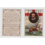 Trade cards, Horniman's Tea, Naval Heroes, 'P' size, (set, 10 cards) (just gd)