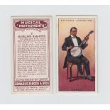 Cigarette cards, Edwards Ringer & Bigg, Musical Instruments, (set, 25 cards) (gd)
