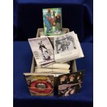 Postcards, Music, a shoebox full of modern Pop and Music cards, inc The Beatles, Alice Cooper,