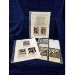 P JONES COLLECTION, Postcards, Bamforth, miniatures (16) inc 3 sets, standard size (13) and photos