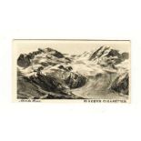 Cigarette cards, Edwards, Ringer & Bigg, Alpine Views (Exmoor Hunt back) (set, 25 cards) (gd)