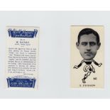 Cigarette cards, Football, 3 sets, Sinclair, Well Known Footballers-Scottish (50 cards) (vg), Ardath