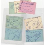 Cricket Autographs, small collection of Autographs on extracts from album pages 1950's inc